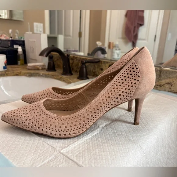 Alfani Jeules Blush Pink Pointed Toe Slip On Stilettos 3” Heel Women’s Size 11 - Picture 3 of 9